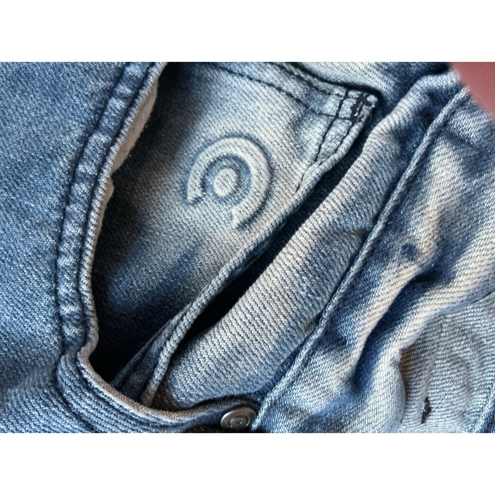 Caliber Men CDMG Acid‎ Washed Y2K Hip Hop Jeans 38x34 Distressed Side Zip Pocket - Picture 3 of 4